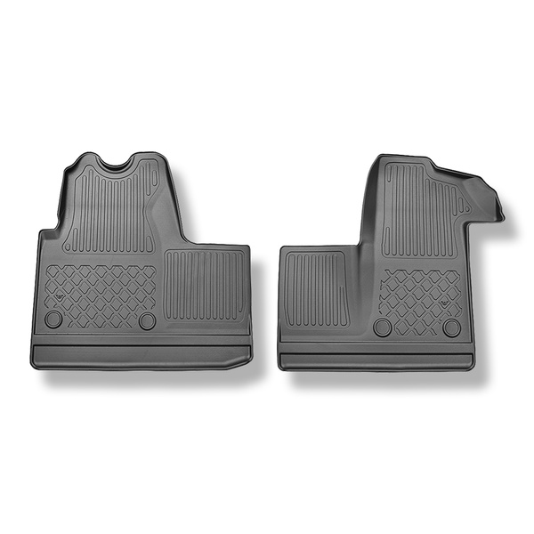 Tapis de sol en TPE adapté pour Renault Master III Van (06.2010-09.2024) - tapis de voiture - noir