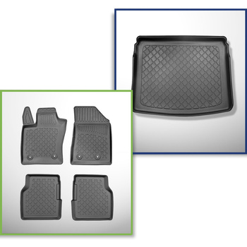 Kit tapis de coffre et tapis de voiture TPE pour: Jeep Compass II MP SUV (08.201