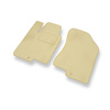 Tapis de Sol Velours adapté pour Kia Optima II Berline (2005-2010) - Premium tapis de voiture - beige