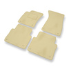 Tapis de Sol Velours adapté pour Audi A8 II D3 Berline (2002-2010) version courte - Premium tapis de voiture - beige
