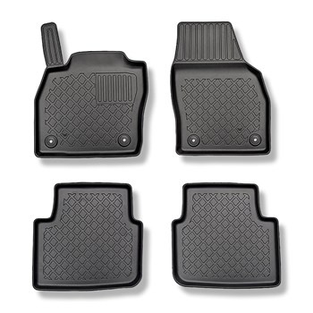 Tapis de sol en TPE adapté pour Skoda Scala Hayon (04.2019-....) - tapis de voiture - noir