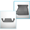 Kit tapis de coffre et tapis de voiture TPE pour: Tesla Model X SUV (01.2021-....) - 6 posti;III rangée;derrière 2ème rangée de sièges (3me rangée abaissée)