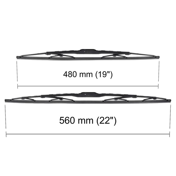 Balais d'essuie-glace de pare-brise adaptés pour Toyota Highlander SUV (09.2000-08.2007) - balais standard