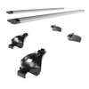 Barres de toit en aluminium adapté pour Toyota Hilux VIII Pick-Up (2016-....) - Porte-Bagages de Voiture argent - rails intégrés