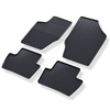 Tapis de sol en caoutchouc adapté pour Peugeot 308 I Hayon, Berline, SW (2007-2015) - tapis de voiture - noir - 4 pcs.