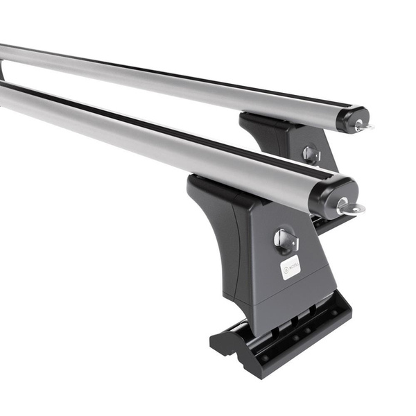 Barres de toit en aluminium adapté pour BMW 1 E81 Hayon (2007-2011) - Porte-Bagages de Voiture argent - points de montage - (suivant le modèle de voiture ils peuvent se situer à différents endroits)