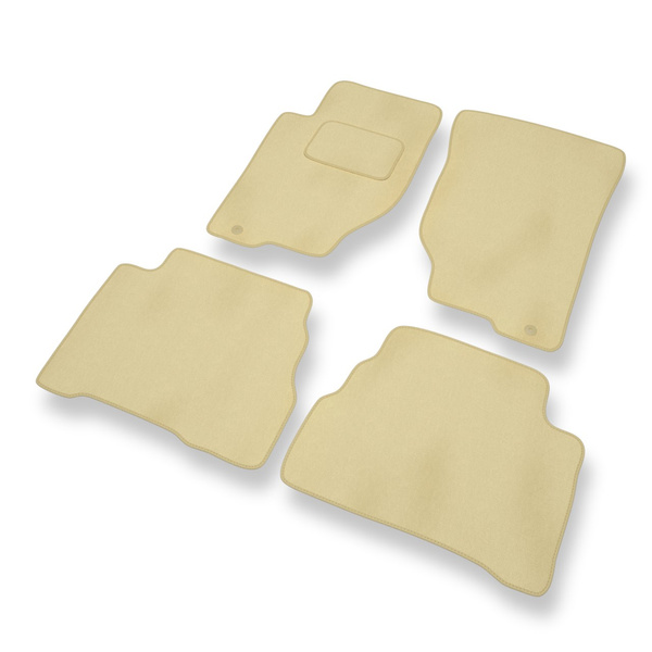 Tapis de Sol Velours adapté pour Kia Sorento I SUV (2002-2009) - Premium tapis de voiture - beige