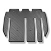 Kit tapis de coffre et tapis de voiture TPE pour: Tesla Model X SUV (01.2021-....) - 7 places;derrière 2ème rangée de sièges (3me rangée abaissée)