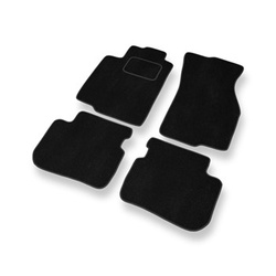 Tapis de Sol Velours adapté pour Mitsubishi Colt V Hayon (1996-2004) - Premium tapis de voiture - noir