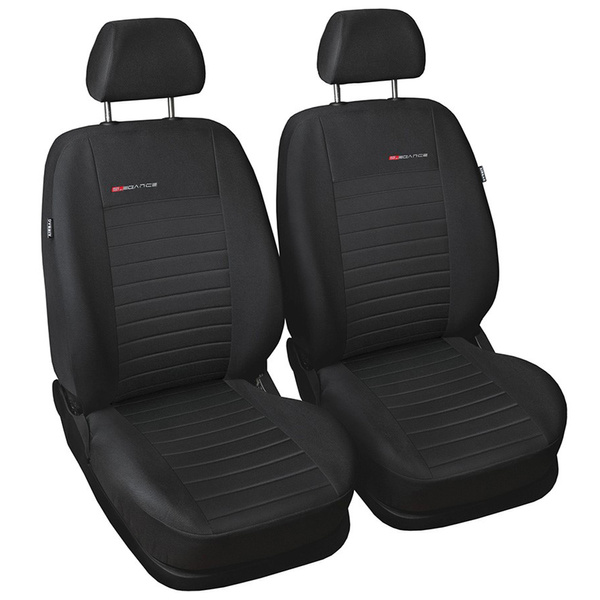 Housses de siège sur mesure adaptées pour Fiat Fiorino Van (2009-2016) seulement les sièges avant - deux simple - housse siege voiture - couverture siege - E4