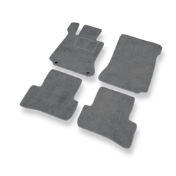 Tapis de Sol Velours adapté pour Mercedes-Benz Classe C W204 Break, Berline (2007-2014) - Premium tapis de voiture - gris