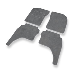 Tapis de Sol Velours adapté pour Toyota Hilux VI Pick-Up (1997-2005) - Premium tapis de voiture - gris