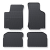Tapis de sol en caoutchouc adapté pour Skoda Octavia I Break, Liftback (1996-2010) - tapis de voiture - noir - 4 pcs.