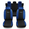 Housses de siège adaptées pour Peugeot 207 (2006-2013) - housse siege voiture universelles - couverture siege - TG-BL