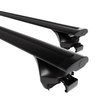 Barres de toit en aluminium adapté pour Opel Vectra C Caravan (2003-2008) - Porte-Bagages de Voiture noir - rails intégrés