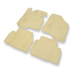 Tapis de Sol Velours adapté pour Hyundai ix35 SUV (2010-2015) - Premium tapis de voiture - beige