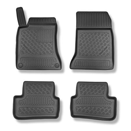 Tapis de sol en TPE adapté pour Mercedes-Benz Classe B W246 Sports Tourer (10.2011-12.2018) - tapis de voiture - noir