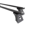 Barres de toit en acier adapté pour Opel Meriva B Monospace (2010-2017) - Porte-Bagages de Voiture noir - points de montage - (suivant le modèle de voiture ils peuvent se situer à différents endroits)