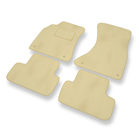 Tapis de Sol Velours adapté pour Audi A5 I 8T (3 portes) (2007-2016) - Premium tapis de voiture - beige