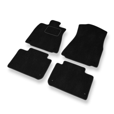 Tapis de Sol Velours adapté pour Lexus GS IV (2012-2020) - Premium tapis de voiture - noir