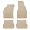Tapis de sol en caoutchouc adapté pour Seat Exeo Berline, Sportstourer (2008-2013) - tapis de voiture - beige - 4 pcs.