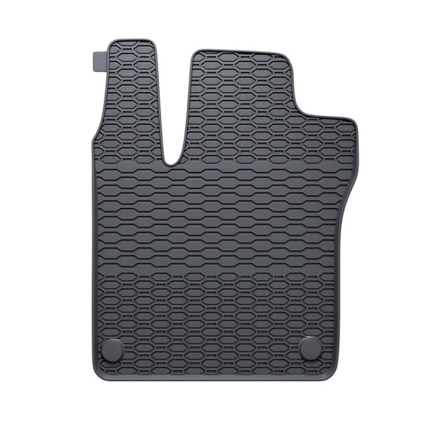 Tapis de sol en caoutchouc adapté pour Smart Fortwo III Hayon (2014-2019) - tapis de voiture - noir - 2 pcs.