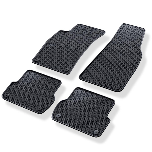 Tapis de sol en caoutchouc adapté pour Seat Exeo Berline, Sportstourer (2008-2013) - tapis de voiture - noir - 4 pcs.