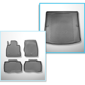 Kit tapis de coffre et tapis de voiture TPE pour: Ford Explorer VI Plug-in-Hybri