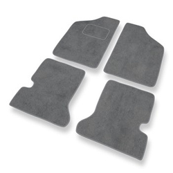 Tapis de Sol Velours adapté pour Fiat Cinquecento Hayon (1990-1998) - Premium tapis de voiture - gris