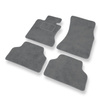 Tapis de Sol Velours adapté pour BMW 5 M5 IV E60 Berline (2005-2010) - Premium tapis de voiture - gris