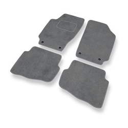 Tapis de Sol Velours adapté pour Volkswagen Fox I Hayon (2003-2011) - Premium tapis de voiture - gris