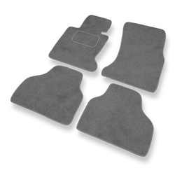 Tapis de Sol Velours adapté pour BMW 7 IV E65/E66 Berline (2001-2008) - Premium tapis de voiture - gris