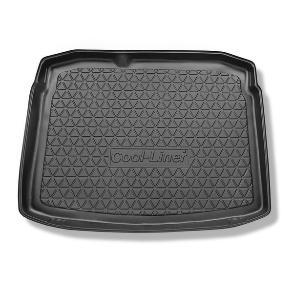 Tapis de coffre adapté pour Volkswagen Golf V 1K Comfortline Hayon (10.2003-2008) - bac de coffre - protection de coffre voiture - avec roue de secours à usage temporaire ou kit de réparation