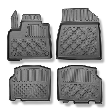 Tapis de sol en TPE adapté pour Mercedes-Benz Citan W420 Tourer (10.2021-....) - empattement court et long - tapis de voiture - noir