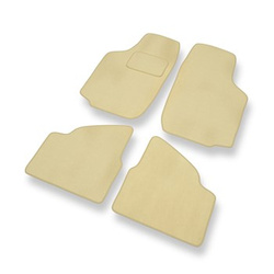 Tapis de Sol Velours adapté pour Opel Corsa C Hayon, Berline, Van (2000-2006) - Premium tapis de voiture - beige