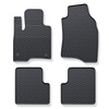 Tapis de sol en caoutchouc adapté pour Fiat Panda III Hayon (2012-....) - tapis de voiture - noir - 4 pcs.