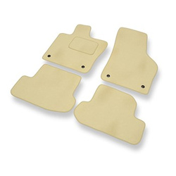 Tapis de Sol Velours adapté pour Volkswagen Beetle III Hayon, Cabriolet (2011-2019) - Premium tapis de voiture - beige