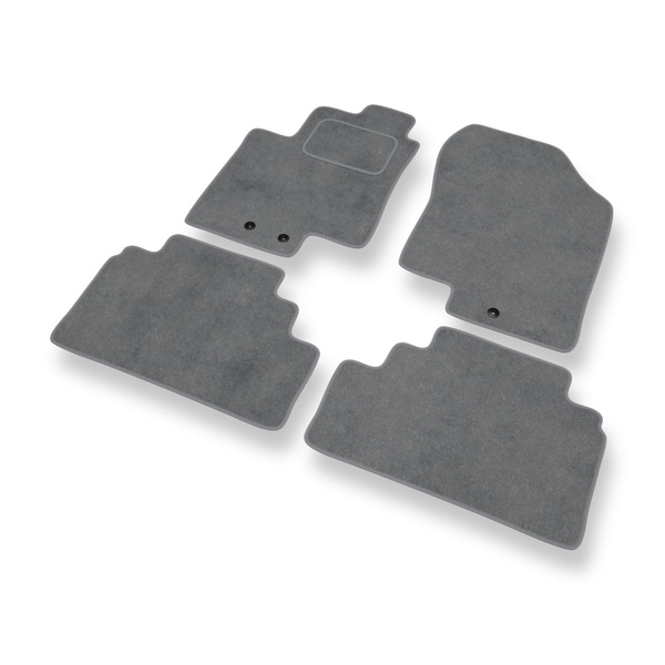 Tapis de Sol Velours adapté pour Hyundai ix20 Monospace (2010-2015) - Premium tapis de voiture - gris