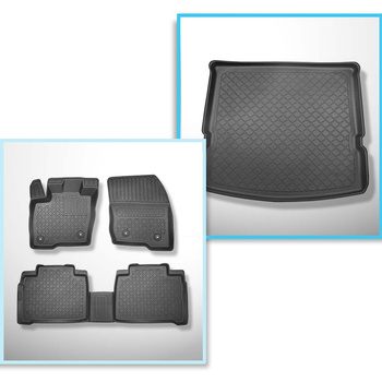 Kit tapis de coffre et tapis de voiture TPE pour: Ford S-Max III Monospace (09.2