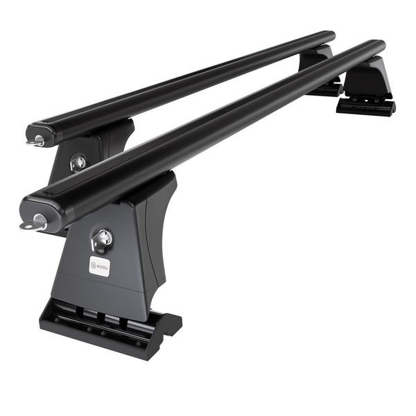 Barres de toit en aluminium adapté pour Mazda 3 IV Hayon (2019-....) - Porte-Bagages de Voiture noir - points de montage - (suivant le modèle de voiture ils peuvent se situer à différents endroits)