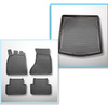 Kit tapis de coffre et tapis de voiture TPE PREMIUM pour: Audi A4 B8 Berline (01.2008-10.2015) - aussi pour la version Quattro