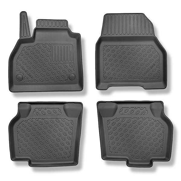 Tapis de sol en TPE adapté pour Mercedes-Benz Citan W415 Tourer (10.2012-08.2021) - 5 ou 7 sièges; sans la troisième rangée de sièges - tapis de voiture - noir