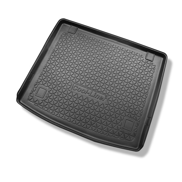 Tapis de coffre adapté pour Fiat Doblo II Break (2010-06.2022) - bac de coffre - protection de coffre voiture - 5 places (pour les modèles sans possibilité d’installer le plancher double du coffre)