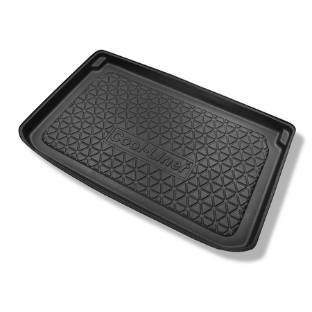 Tapis de coffre adapté pour Opel Corsa E Hayon (12.2014-05.2019) - bac de coffre - protection de coffre voiture - coffre supérieur (seuil de chargement plat)