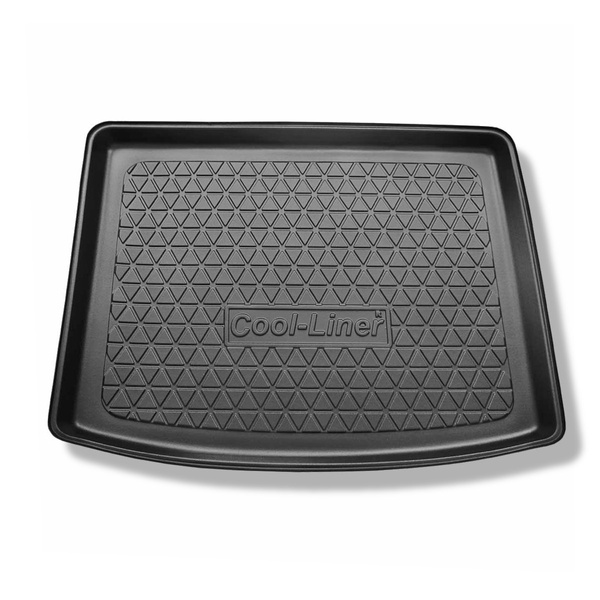 Tapis de coffre adapté pour Skoda Rapid Ambition, Elegance Spaceback (10.2013-03.2019) - bac de coffre - protection de coffre voiture - coffre supérieur (avec plancher multi-fonctions)