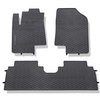 Tapis de sol en caoutchouc adapté pour Hyundai ix20 Monospace (2009-2020) - tapis de voiture - noir - 3 pcs.