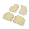 Tapis de Sol Velours adapté pour Audi A8 IV D5 Berline (2017-....) version courte - Premium tapis de voiture - beige