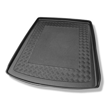 Tapis de coffre adapté pour Audi Q7 4L SUV (03.2006-05.2015) - bac de coffre - protection de coffre voiture - 5/7 places (3e rangée abaissée) / tapis plus épais pour les modeles avec systeme des rails de fixation dans le coffre