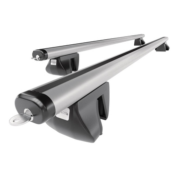 Barres de toit en aluminium adapté pour Audi A6 C5 Avant (1998-2004) - Porte-Bagages de Voiture argent - rails