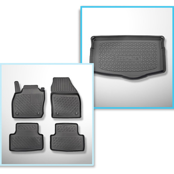 Kit tapis de coffre et tapis de voiture TPE pour: Volkswagen T-Cross Crossover (